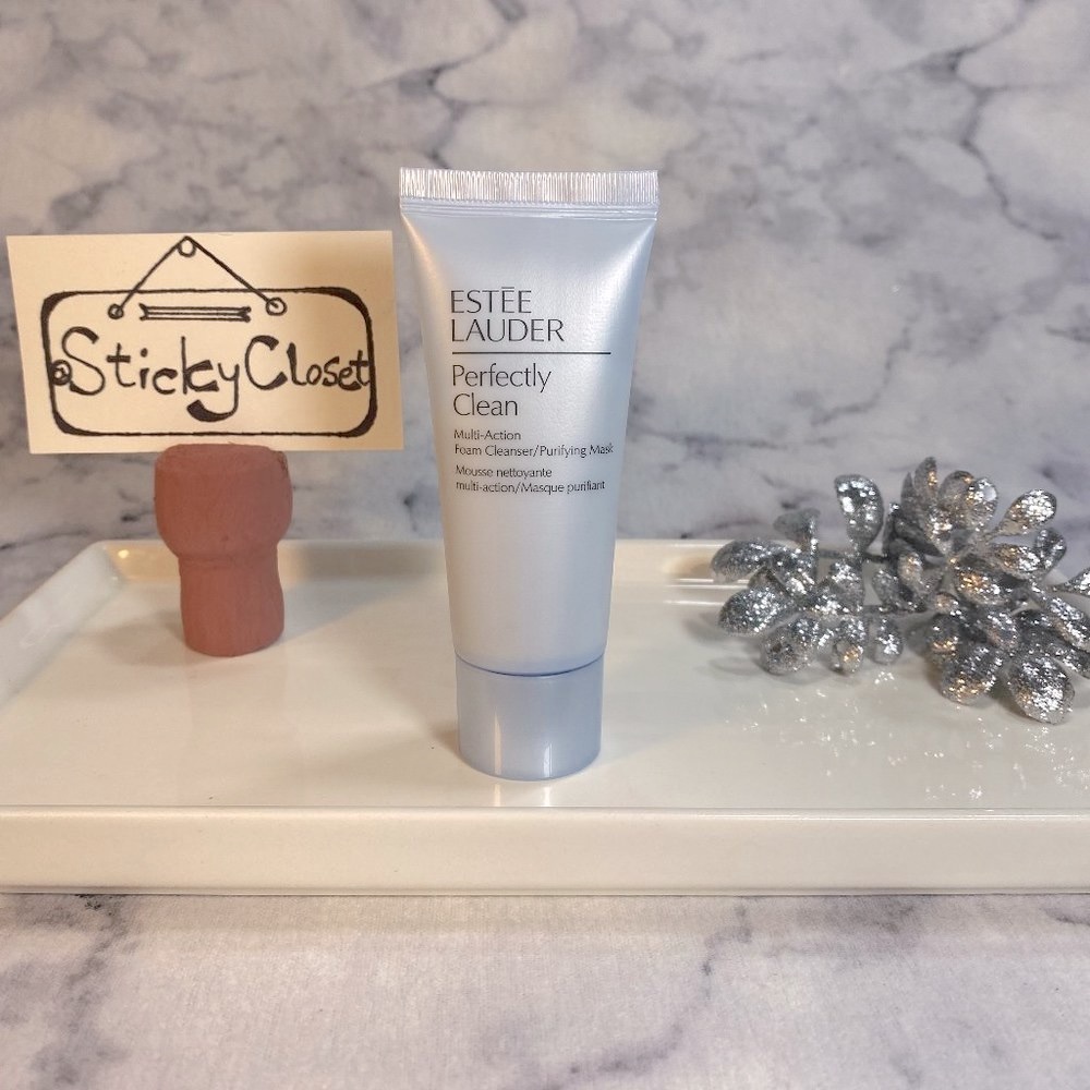 Estee Lauder Perfectly Clean Foam Cleanser-Purifying Mask Lotion, NEW -Mini 30ml - Picture 1 of 7